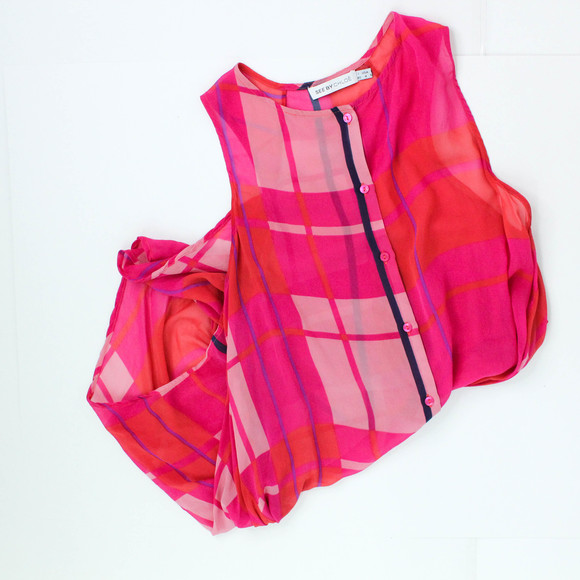 See by Chloe Silk Blouse Pink - Picture 5 of 12